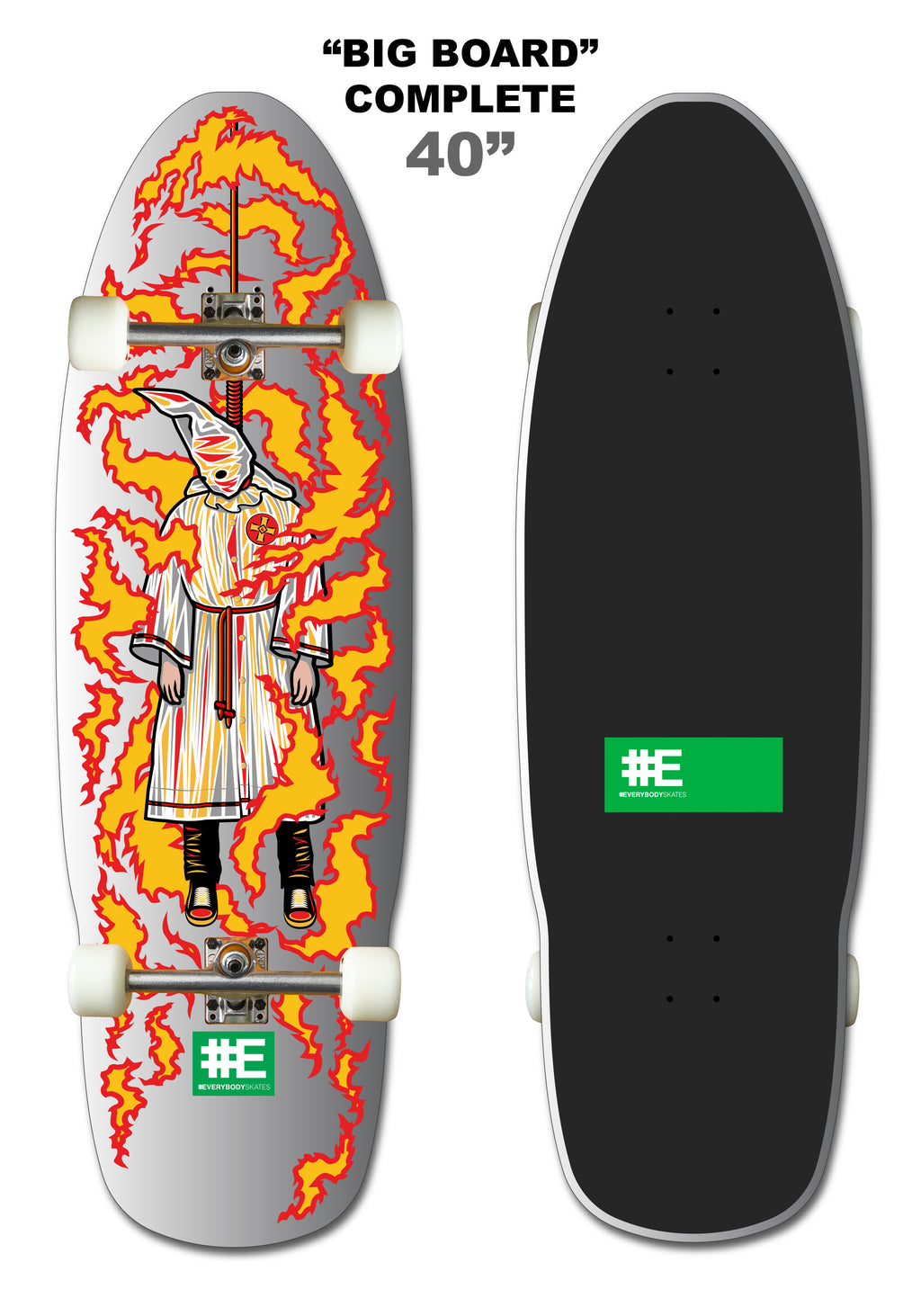 BB Burning Klansman 40" Big Board Complete (silver)