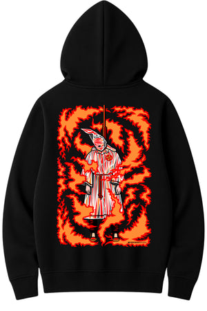 Burning Klansman Graphic Zip up Hoodie (back print) – #EVERYBODYSKATES