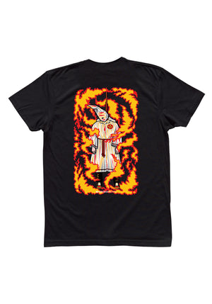 Burning Klansman Graphic T-shirt (Back Print)