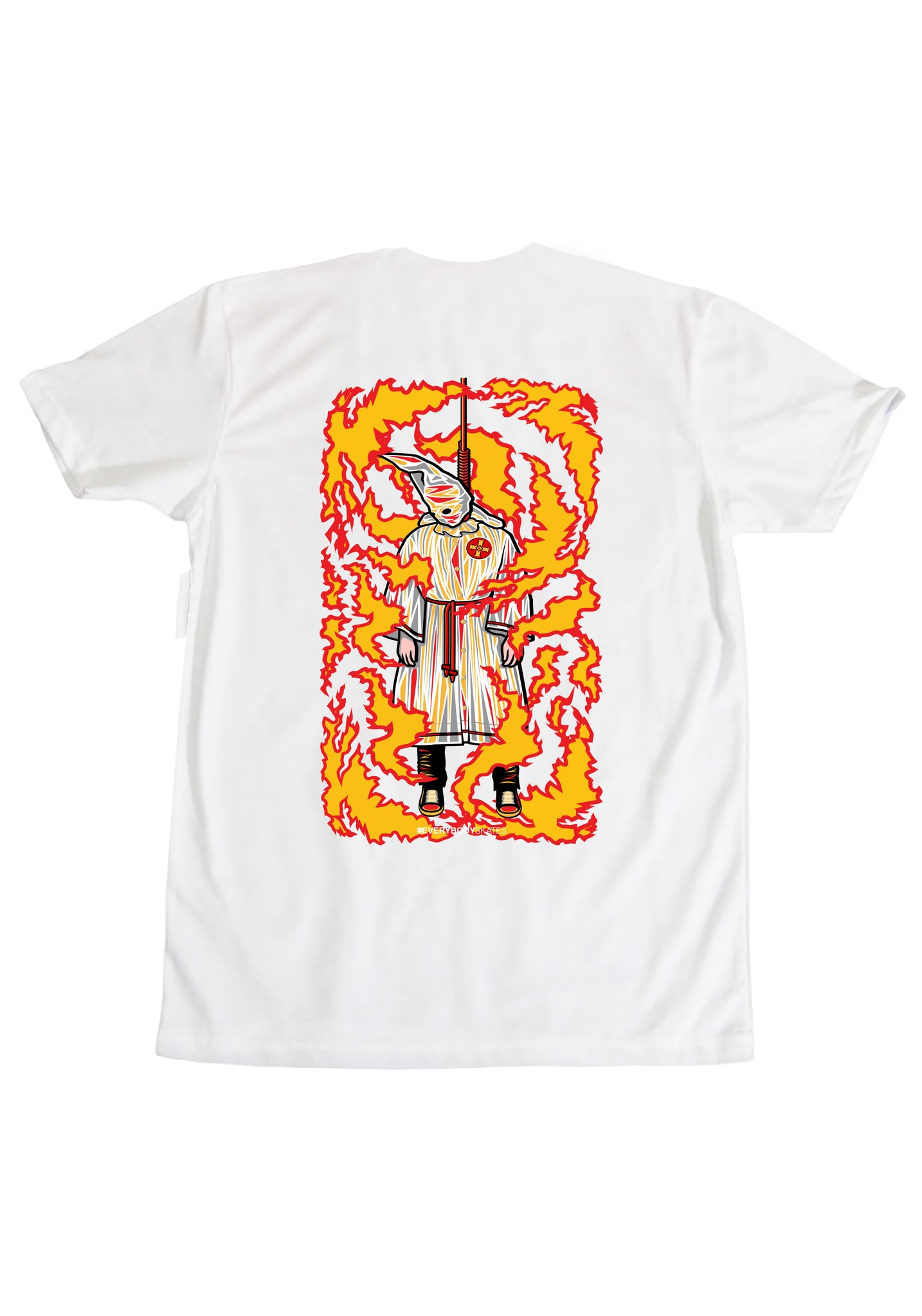 Burning Klansman Graphic T-shirt (Back Print)