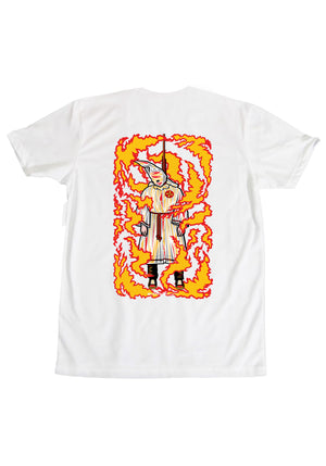 Burning Klansman Graphic T-shirt (Back Print)