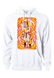 Burning Klansman Graphic Hoodie (White)
