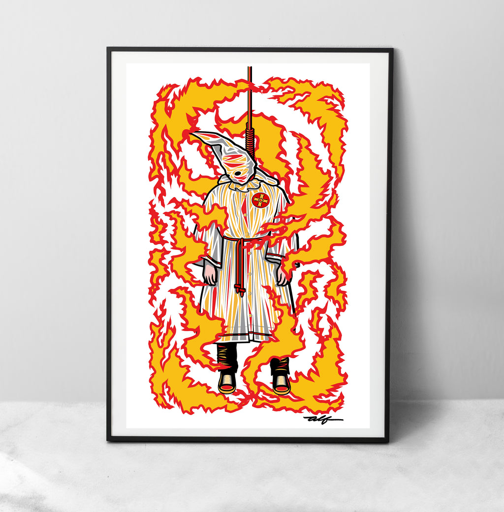 Burning Klansman signed poster 12” X 18"