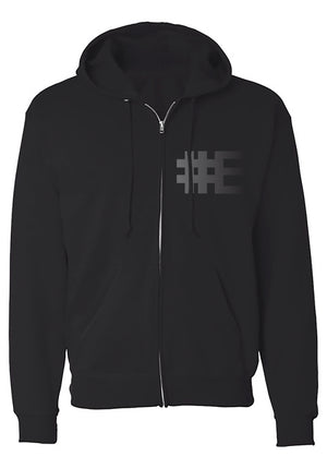 Burning Klansman Graphic Zip up Hoodie (back print)