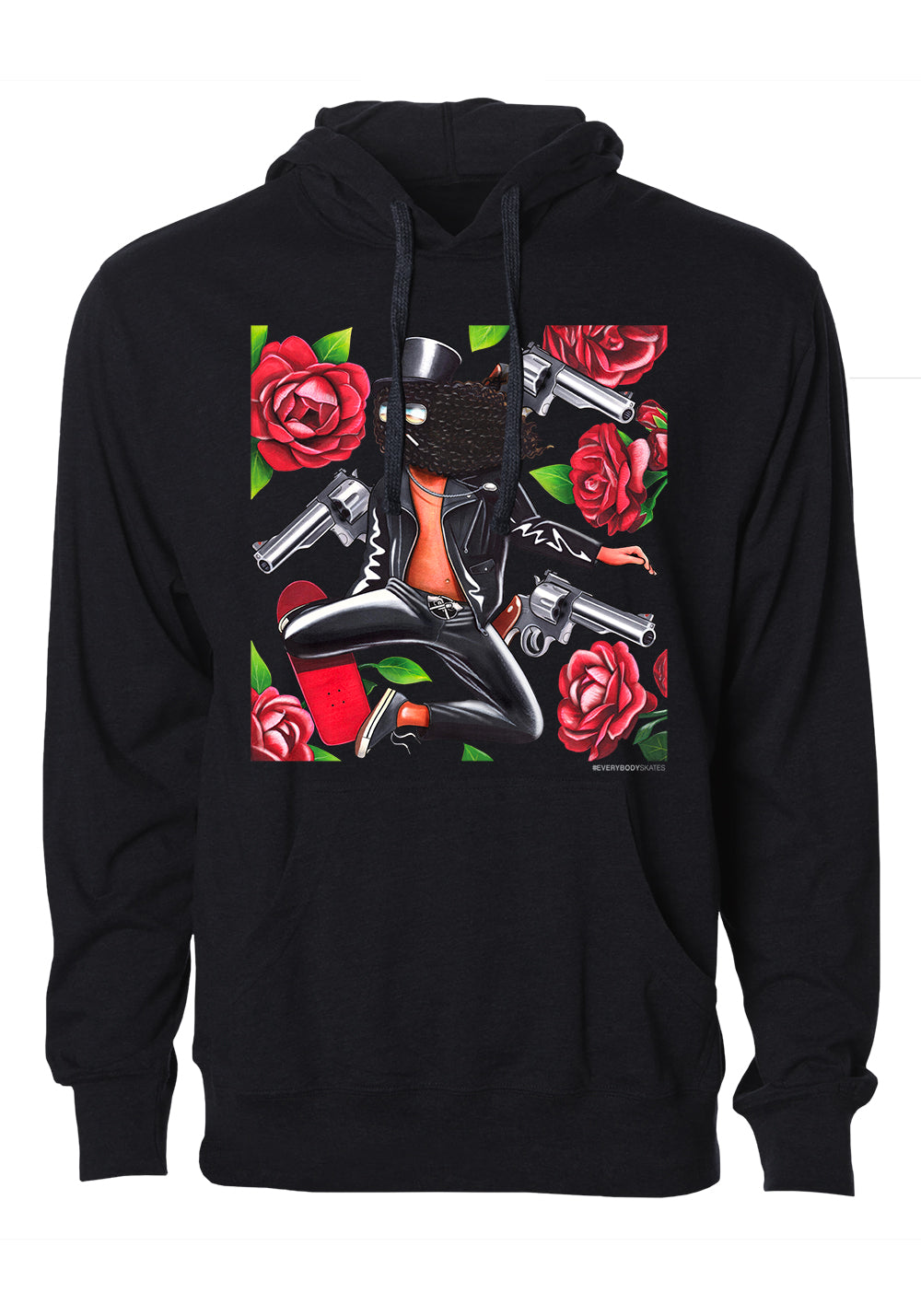 Gats and Flowers Graphic Hoodie