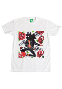 Gats and Flowers Graphic T-shirt